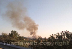 L\'incendio sulla superstrada