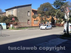 La polizia locale sul posto