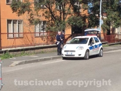 La polizia locale sul posto