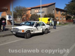 La polizia locale sul posto