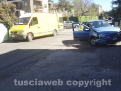 La polizia locale sul posto