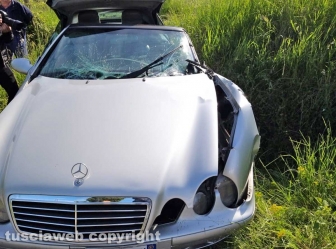 L'incidente tra le due Mercedes