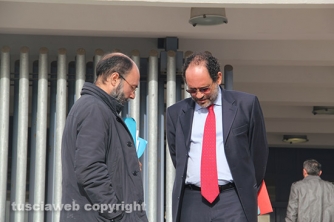 Ingroia indagato per calunnia, l\'ex pm a Viterbo per l\'interrogatorio - All\'uscita con l\'avvocato Fabio Repici