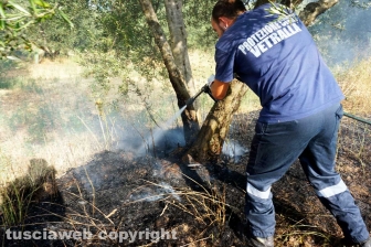 L'intervento di pompieri e protezione civile