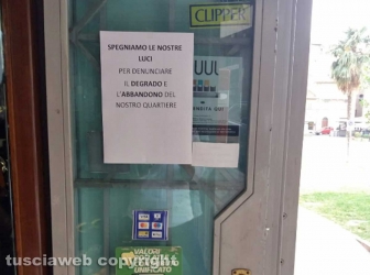 Viterbo - Lite in via Cairoli - La protesta dei negozianti