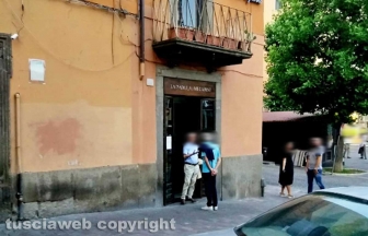 Viterbo - Lite in via Cairoli - La protesta dei negozianti