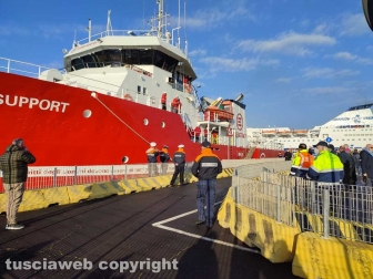 Civitavecchia - L'arrivo della ong Life Support in porto