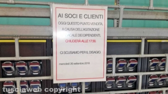 Lo sciopero dei lavoratori di Unicoop Tirreno