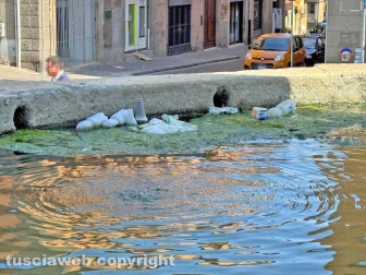 Viterbo - Lo stato vergognoso in cui è ridotta la fontana di piazza della Rocca