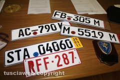 Le targhe sequestrate