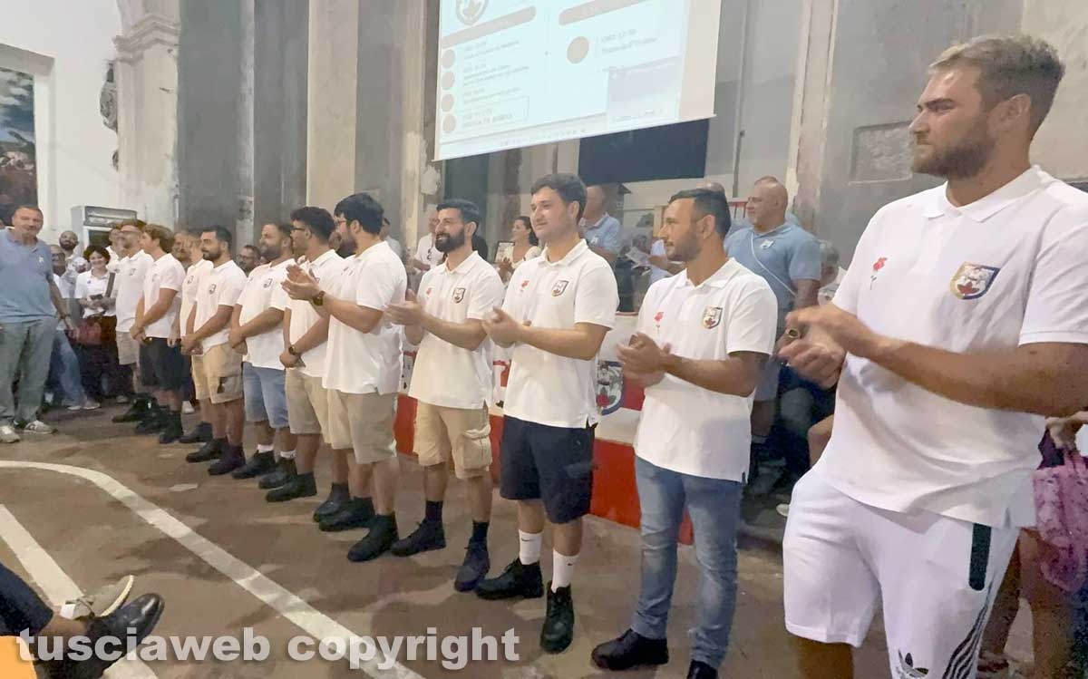 Santa Rosa - Viterbo - La prova generale dei facchini alla ex chiesa della Pace - I nuovi facchini