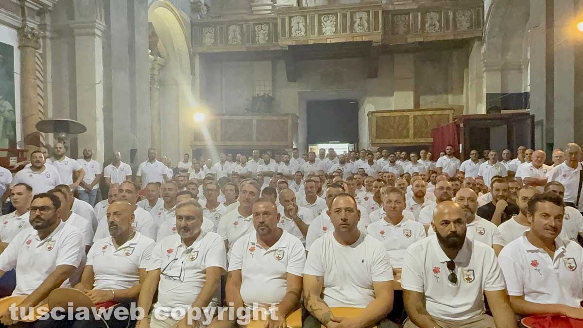 Santa Rosa - Viterbo - La prova generale dei facchini alla ex chiesa della Pace