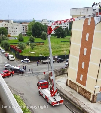 Tromba d'aria a Civita Castellana - L'intervento dei vigili del fuoco