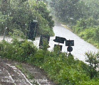 Faleria - Strada allagata