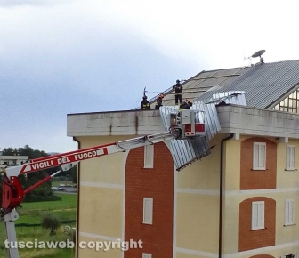 Tromba d'aria a Civita Castellana - L'intervento dei vigili del fuoco