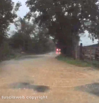 Monteromano - Allagata strada Madonnella