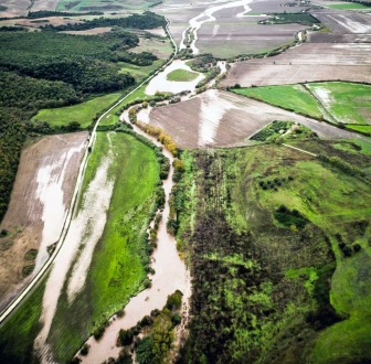 Maltempo, l'esondazione a Tarquinia dall'alto