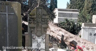 Viterbo - Il cimitero devastato