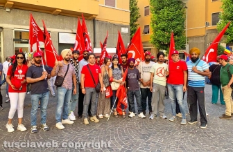 Viterbo - La manifestazione in ricordo di Naceur Messaoudi