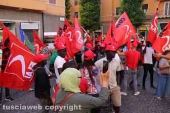 Viterbo - La manifestazione in ricordo di Naceur Messaoudi