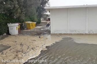 Mareggiata a Tarquinia, l'intervento della protezione civile