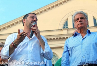 Matteo Salvini a piazza del Teatro