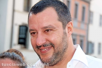Matteo Salvini a piazza del Teatro