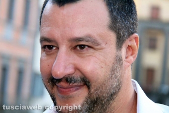 Matteo Salvini a piazza del Teatro