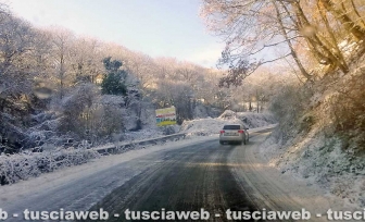 La neve stamani sui Cimini