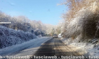 La neve stamani sui Cimini