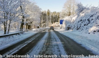 La neve stamani sui Cimini