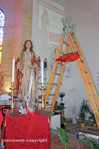 Viterbo - La messa di Santa Barbara, patrona dei vigili del fuoco