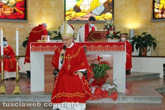 Viterbo - La messa di Santa Barbara, patrona dei vigili del fuoco