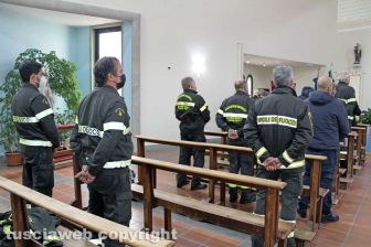 Viterbo - La messa di Santa Barbara, patrona dei vigili del fuoco