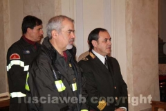 I vigili del fuoco in chiesa