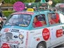 Mille miglia, i mitici equipaggi delle auto d'epoca salutano la Tuscia