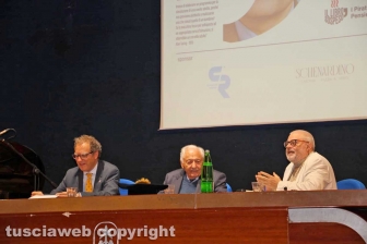 Unitus - Giulio Rapetti Mogol ai Pirati della Bellezza - Il rettore Stefano Ubertini e Carlo Galeotti