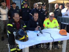 La conferenza stampa del sindaco e delle forze dell\'ordine per fare il punto
