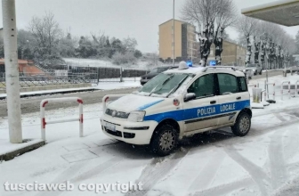 Maltempo - La neve a Montefiascone - Polizia locale