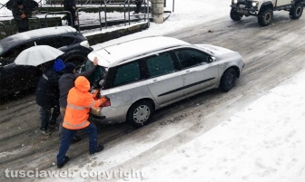 Maltempo - La neve a Montefiascone - Problemi di circolazione