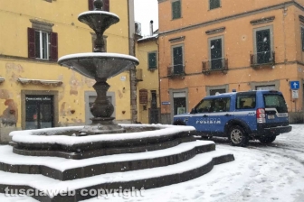 Maltempo - La neve a Montefiascone - Polizia