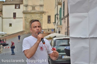 Capranica - L’inaugurazione del monumento temporaneo in ricordo di Federico Fellini - Il sindaco Pietro Nocchi