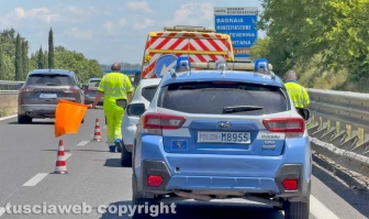 Viterbo - Riccardo Delle Monache morto sulla superstrada - Il sopralluogo