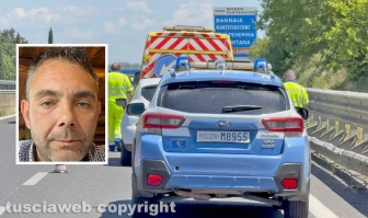Viterbo - Riccardo Delle Monache morto sulla superstrada - Il sopralluogo