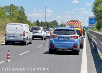 Viterbo - Riccardo Delle Monache morto sulla superstrada - Il sopralluogo