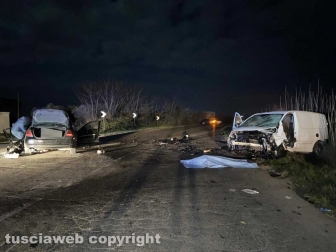 Viterbo - L'incidente sulla Tuscanese