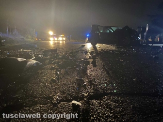 Viterbo - L'incidente sulla Tuscanese