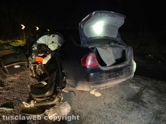 Viterbo - L'incidente sulla Tuscanese