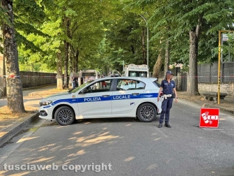 Viterbo - Moto contro albero su viale Trieste