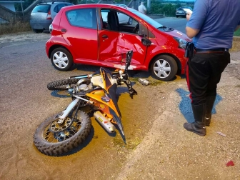 Montefiascone - Moto contro auto